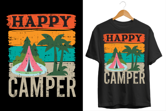 Camping T-Shirt Design: Summer Graphics & Print Templates