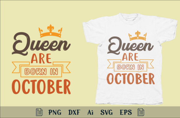 Queen Are Born in October Graphics & Freebies