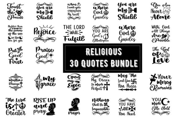 Religious 30 Quotes Bundle: Graphics & Freebies
