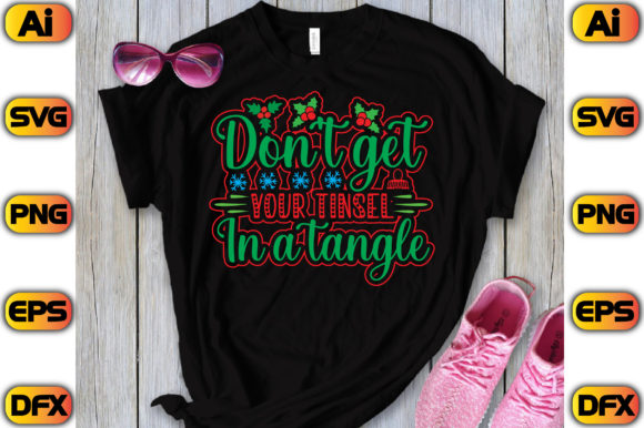 Tinsel Tangle 2 Graphics for T-Shirt Designs
